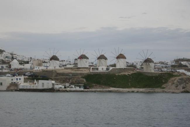 The famous windmills of Mykonos